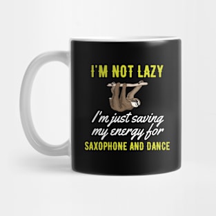 Saxophone and Dance Funny Sloth Mug